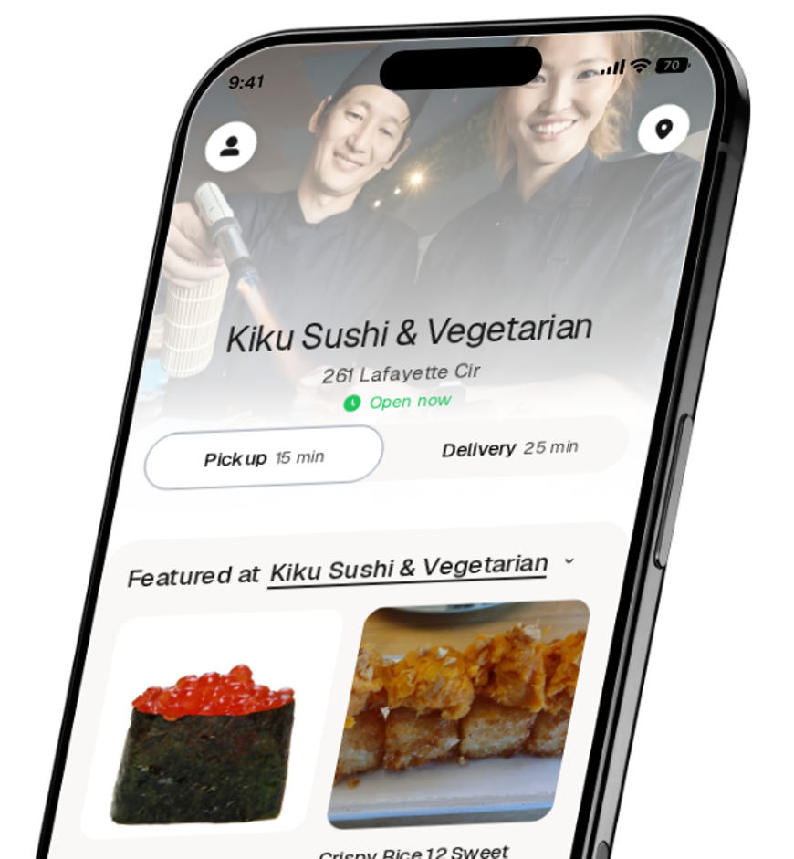 Kiku Sushi & Vegetarian app preview