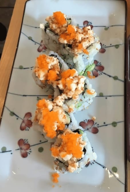 Baked Spicy Scallop Roll.