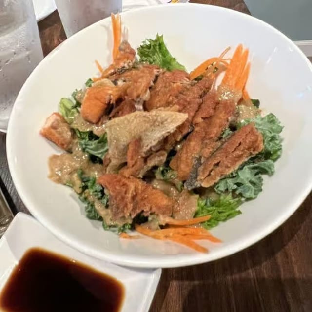 Salmon Skin Salad.