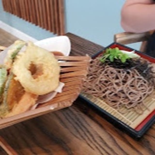 Vegetable Tempura Zaru Cold Noodles.