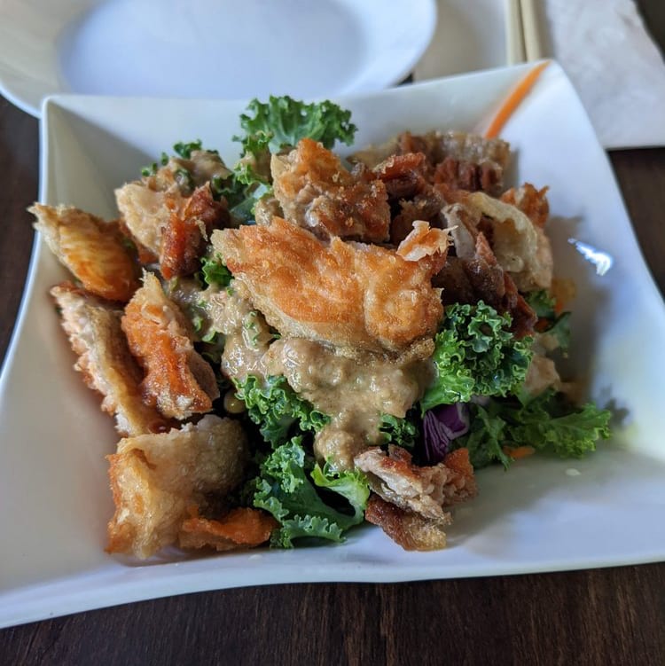 Salmon Skin Salad.