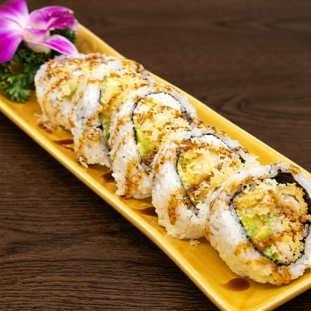Avocado & Tempura Roll.
