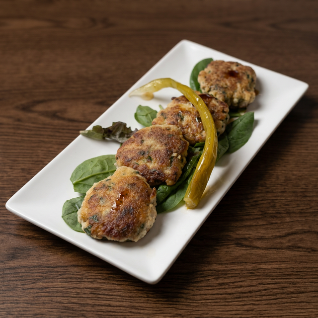 Stuffed Shiitake Mushroom.
