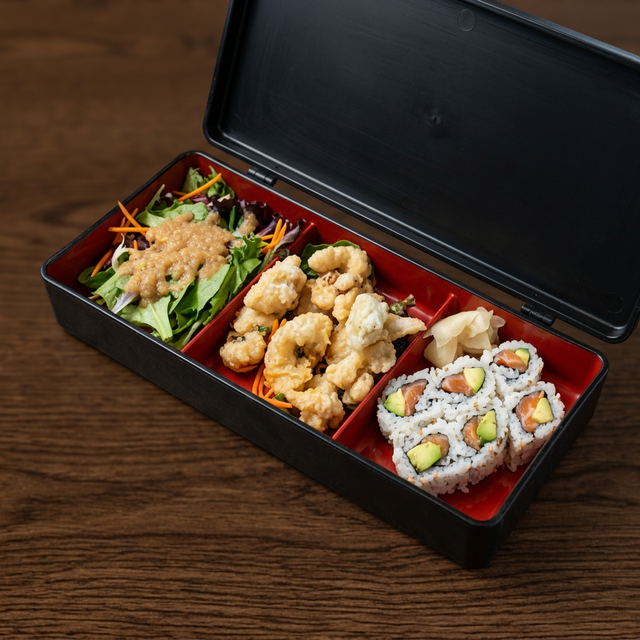 Black Cod Belly Tempura Bento Box Lunch.