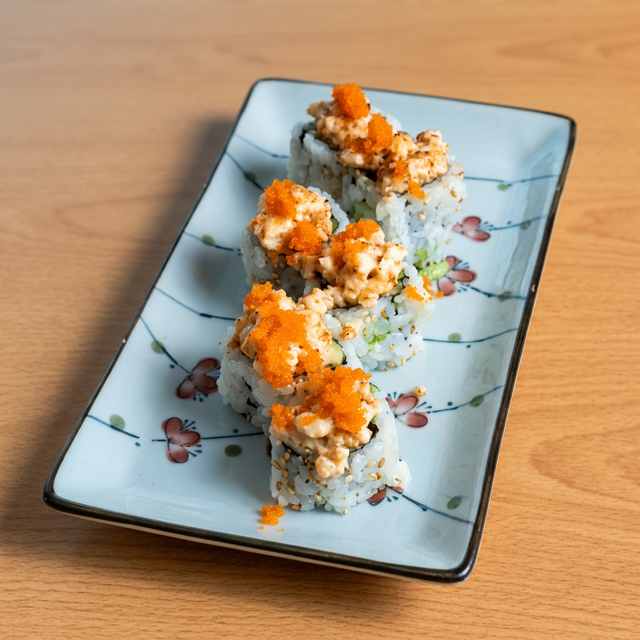 Baked Spicy Scallop Roll.