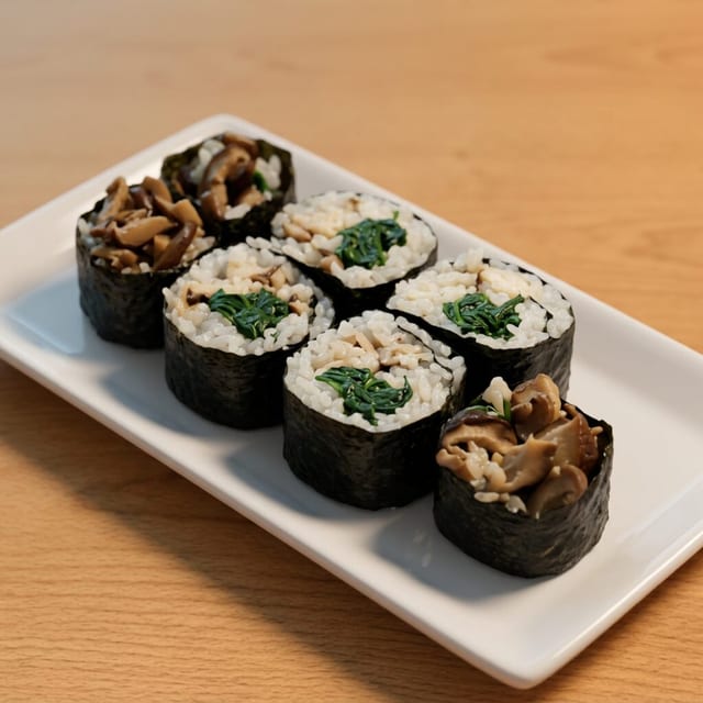 Shiitake & Spinach.