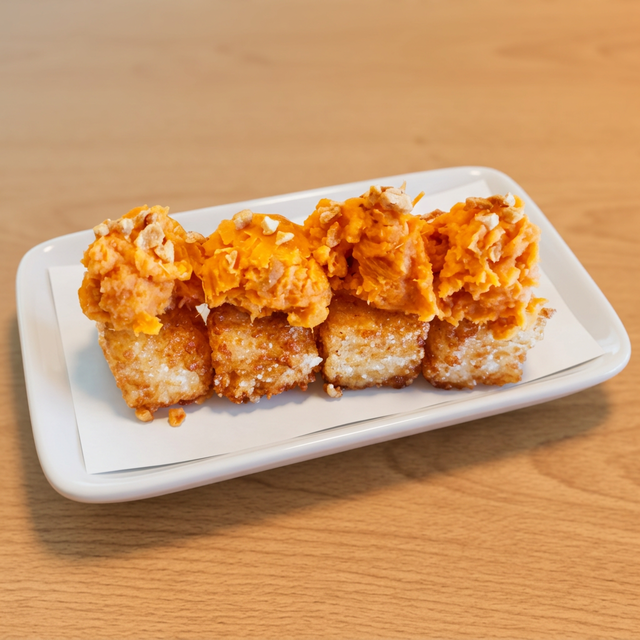 Crispy Rice & Sweet Potato.