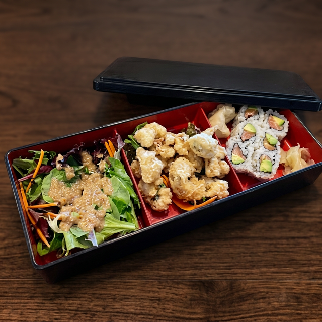 Black Cod Belly Tempura Bento Box Lunch.