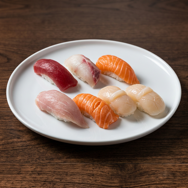 7-Pc Sushi dinner.
