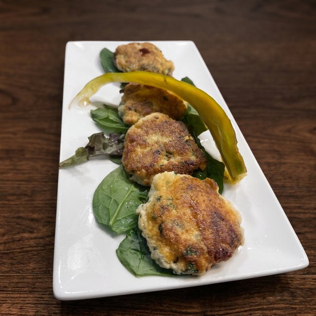 Stuffed Shiitake Mushroom.