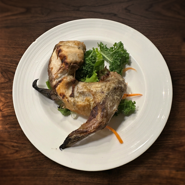 Grilled Hamachi Kama Collar.