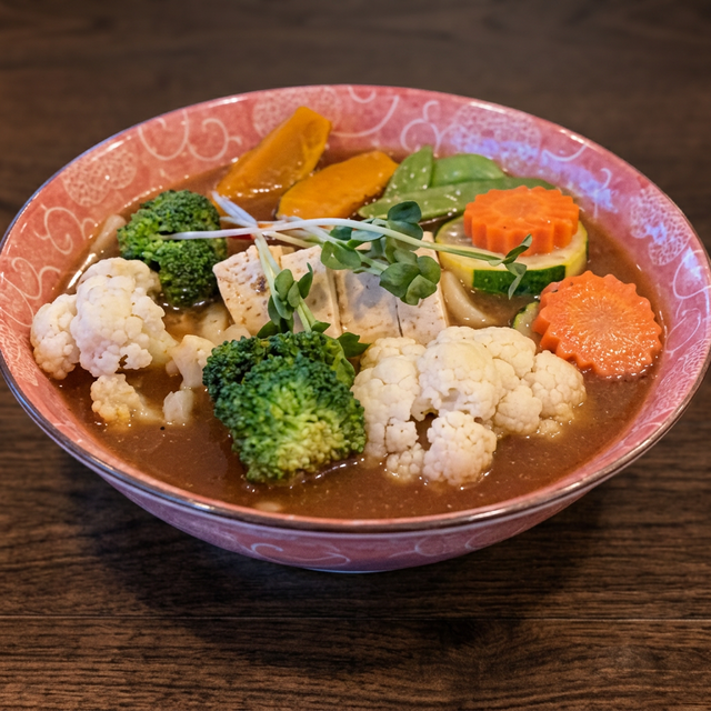 Vegetable Tofu Curry Udon.