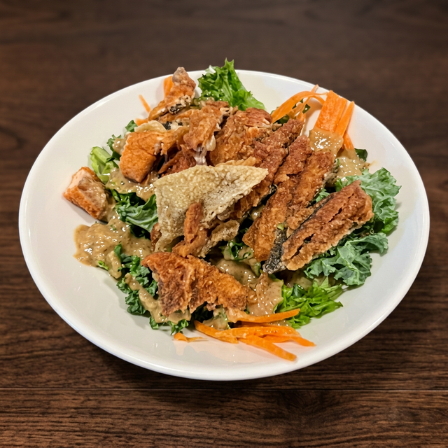Salmon Skin Salad.