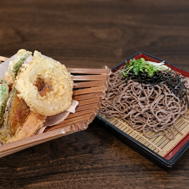 Vegetable Tempura Zaru Cold Noodles.