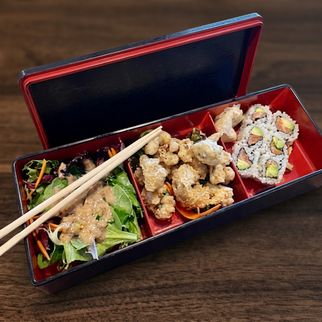 Black Cod Belly Tempura Bento Box Lunch.