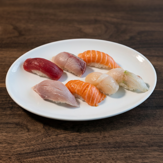 7-Pc Sushi dinner.