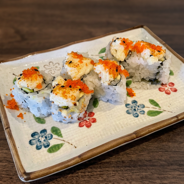 Baked Spicy Scallop Roll.