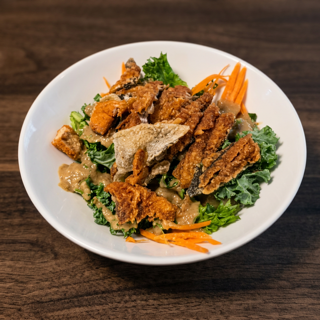 Salmon Skin Salad.